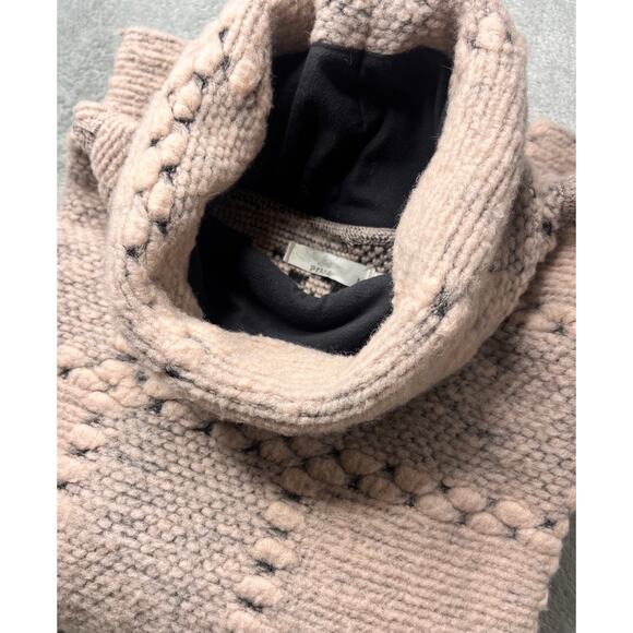 Prana Light Pink Breckenridge Pullover Sweater Wool Blend Medium TurtleNeck - Picture 1 of 8
